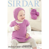 SLX 4669 Dress, Bonnet, Bootees